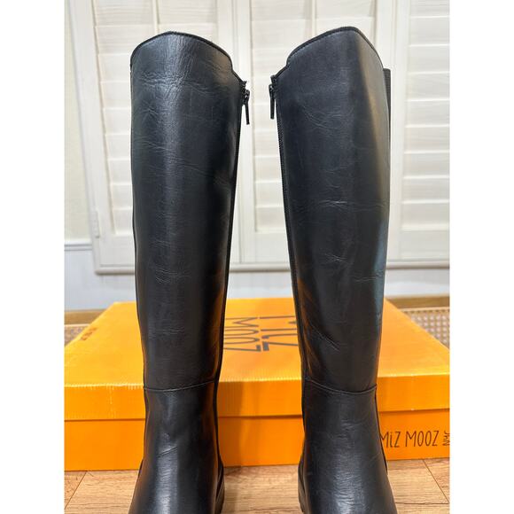 Miz Mooz Womens Loren Knee High Zip Up Black Boots Leather Sz 5.5/6 US 36 EU NIB - Picture 6 of 16